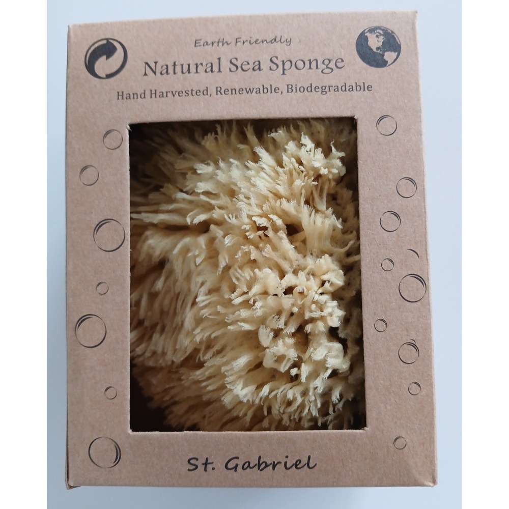 St. Gabriel Natural Sea Sponge Biodegrable Renewable Product- Size Medium